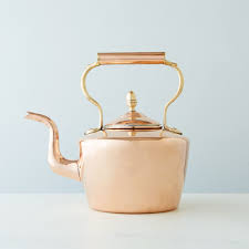 Vintage Copper Round English Tea Kettle Mid 19th Century Copper Tea Kettle Vintage Copper Tea Kettle