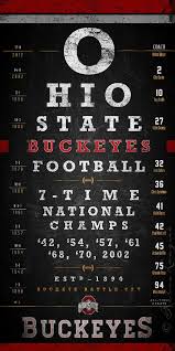 Ohio State Buckeyes Eye Chart Chalkboard 2nd Home Since