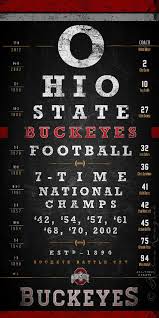 ohio state buckeyes eye chart chalkboard 2nd home since