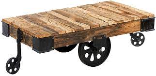 We are sharing the cutest farmhouse diy barn wood cart coffee table! Hand Crafted Reproduction Industrial Factory Cart Coffee Table By Mortise Tenon Custom Furniture Custommade Com