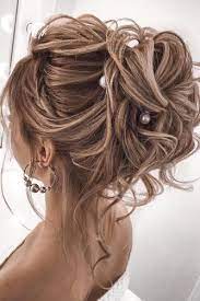 20 trendy half up half down hairstyles. 41 Perfect Wedding Hairstyles For Medium Hair Wedding Hairstyles For Medium Hair Messy Hair Updo Medium Hair Styles