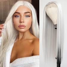 Amazon.com : CIMITIKI Ash Blonde Layered Wigs Highlight Platinum Ombre  Brown 13x4 Lace Front Wig Shoulder Length Synthetic Hair Pre Plucked 18Inch  Long Wavy for Women : Beauty & Personal Care