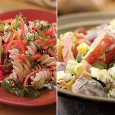 Like all pasta salads, this macaroni salad is best served at room temperature. All American Food Faceoff Which Is Healthier Potato Salad Or Pasta Salad Eatingwell