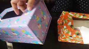 (andai tisu yang kita beli tu bersaiz empat segi sama. Tutorial Membuat Kotak Tisu Dari Kardus Bekas Youtube