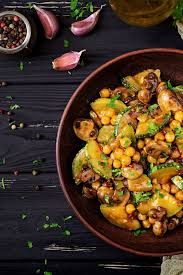 Orientalische Gemusepfanne Mit Zucchini Und Kichererbsen Rezept Orientalische Rezepte Kichererbsen Rezepte Kichererbsen