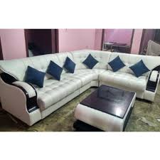 Flexform believes that luxury means devoting time to quality, knowing antonio citterio, instead, designed groundpiece, a model that has revolutionised the concept of sofa, introducing new proportions and measurements. White And Blue Modern Designer L Shape Sofa Set Seating Capacity 6 Seater Back Style Cushion Back Rs 35000 Set Id 20947037455