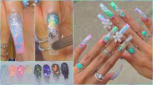 Acrylic Nails For Beginners New Modelones Mylar Acrylics Opal Fairy Set Fun Unboxing Hauls Youtube In 2021 Opal Nails Acrylic Nails Fancy Nails