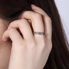 Eternity Knot Wedding Band 925 Sterling Silver Rings For Her 4mm Sterling Silver Rings Rings For Her Silver Rings