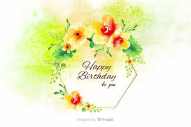 Download birthday bouquet stock photos. Watercolor Happy Birthday Background With Flowers Free Vector Nohat Free For Designer