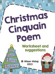 Christmas Cinquain Poem Freebie Cinquain Poems Christmas Poetry Cinquain