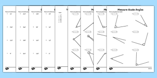Measuring Angles Worksheet Pack Twinkl Geometry Resources Students will learn to draw angles, use a protractor and how to name angles like obtuse, acute, right angles and more. measure and draw angles worksheet pack