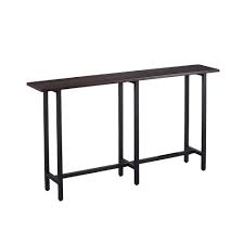 Wide application long console table: Harley Long Narrow Console Table Espresso Brown Aiden Lane Target