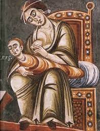 St Nicholas Refusing His Mother S Milk Is The Title The Artist Isn T Known A Gem Lost In Time Reblog Medieval Paintings Medieval Art Medieval Baby