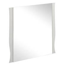 Modern bathroom with concrete wall and dark floor. Bathroom Wall Mirror 80 Cm With White Frame Elsa 56 Wxhxd 80x80x2