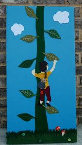 Jack And The Beanstalk Fabric Collage Jack And The Beanstalk Traditional Tales Preschool Themes