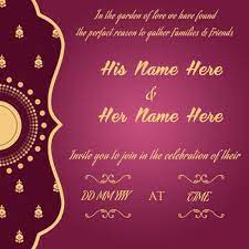 Create Wedding Invitation Card Online Free And Download Make Beautiful Wedding C In 2021 Wedding Invitation Cards Online Online Wedding Cards Marriage Invitation Card