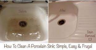 Jul 11, 2018 · rust stains are unsightly and can make an otherwise clean sink or tub appear dirty and neglected. How To Clean Porcelain Sink Simple Easy Frugal Trick