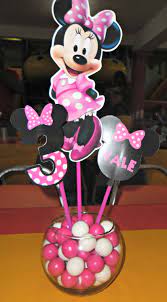 Cabeza minnie mouse es la espuma suave 4 pulgadas y los oídos son 2 1/2 pulgadas. Centro De Mesa De La Minnie Mouse Novocom Top