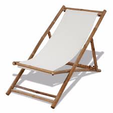Bamboo Foldable Chair Pool Deck Seat White Canvas Reclining Beach Sun Chair Uk In Garden Amp Patio Garden Foldable Chairs Sun Chair Garden Patio Furniture