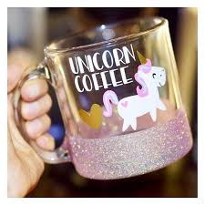 Unicorn Glitter Cafe Tasse Verre Mug Glitter Drole Licorne Mug Licorne Licorne Mug Rose Mug Mug Licorne Tasse Licorne Licorne