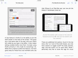 • automatic book detection • highlighting & notes • night & sepia themes • switch between pages and scrolling Drafts 5 The Macstories Review Macstories