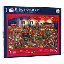 This painting sits you on the 3rd base line where you can cheer the cardinal's to victory with fred bird. Mlb St Louis Cardinals 500pc Find Joe Journeyman Puzzle Target