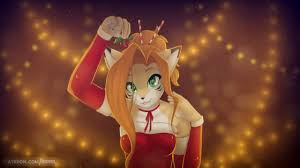 Eipril Fox Anthro-Christmas Lingerie-Bedroom Eyes!