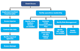 A visual representation of this info such as the emergency response organizational chart above allows for everyone involved to clearly understand their responsibility. Chs Crisis Now