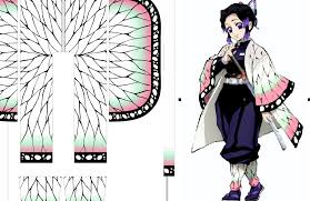 Kimetsu No Yaiba Pattern Demon Slayers Pattern Shinobu Kocho Custom Printed Fabric Cosplay Printing On Fabric