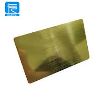 Factory PVC Blank Card with Brushed Gold