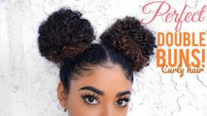A bun can be secured with a hair tie, barrette, bobby pins, one or more hair sticks, a hairnet. Perfect Double Buns Curly Hair Jasmeannnn Youtube