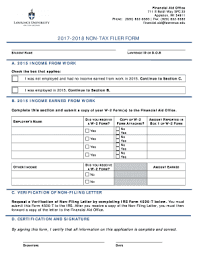 We did not find results for: Fillable Online 2017 2018 Non Tax Filer Form Fax Email Print Pdffiller