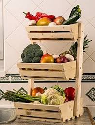 3 Niveaux De Rangement En Bois Pour Fruits Legumes Aliments Porte Classique Amazon Fr Cuisine Rangement Legumes Rangements De Fruits Garde Meuble De Legumes