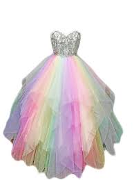 Unicorns Rainbows And Sparkle This Ladies Dress Is A Dream Come True Full Organza Rainbow S Rainbow Wedding Dress Cute Prom Dresses Rainbow Colored Dresses