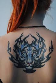 Flame Blue Tiger Back Tribal Tattoo Back Tribal Tattoo Shoulder Tribal Tattoo Cover Up Flame Blue Tiger Ba Tribal Tiger Tattoo Back Tattoo Tattoos For Guys
