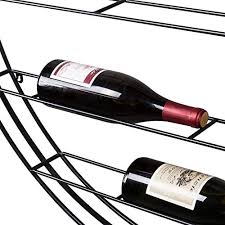 Round wall mounted wine rack. Mygift 12 Bottle Modern Black Metal Round Wall Mounted Wine Display Rack Pricepulse