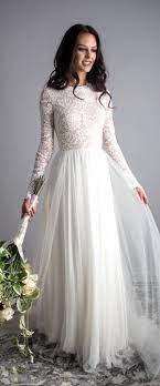 Wir haben große sammlungen von 2021 mutter der braut kleider im angebot. Scoop Back Long Sleeve Wedding Dress Brautkleid Langarm Brautmode Brautkleid Lange Armel