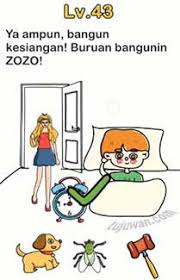 Coba bangunkan si piggy kunci jawaban brain out level no 60untuk menjawab level tersebut yaitu dengan cara pencet hidung si piggy dan kunci jawaban brain out level 57 coba bangunkan si piggy duration. Brain Out Ya Ampun Bangun Kesiangan Buruan Bangunin Zozo Ini Kunci Jawaban Brain Out Level 42 43 Tujuwan Com