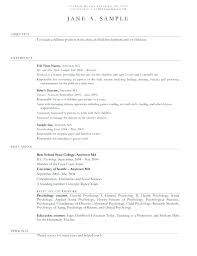 Early Childhood Education Child Care Resume Sample Best Resume Examples
