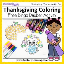5 out of 5 stars. Thanksgiving Bingo Dauber Coloring Pages Free Printable