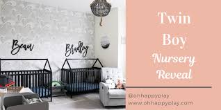 See more ideas about beach house decor, bunk rooms, decor. Twin Boy Nursery Reveal Oh Happy Play Twin Boy Nursery Reveal