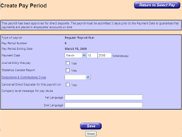 If you work in a state which does not require breaks or meal periods, these benefits are a matter of agreement between the employer and the employee (or the employee's representative). Task 3 Employee Setup 1 Pay Period