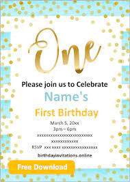 White grey boy son 1st birthday invitation. Free Printable First Birthday Invitations Templates Party Invitation