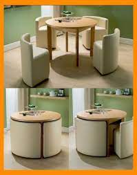 Surround with four chairs or even two benches to create a modern and stylish setup. Round Dining Table Chairs For Small Homes Small Apartment Ideas Space Saving Tiny House Furniture For Small Spaces Kitchen Table Decor Furniture