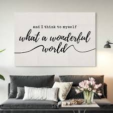  Oliver Gal A Wonderful Life Typography And Quotes Wall Art Canvas Print White Black 72 X 48 Wall Art Quotes Wall Quotes Master Bedroom Wall Art