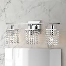 For this reason, bathroom vanities need carefully selected lighting that lives up to its full potential. Pluie 3 Light Crystal Bathroom Light In Chrome 2276 26 Destination Lighting
