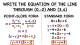To write our standard form equation. How Do You Write An Equation Of A Line In Standard Form If You Have The Slope And One Point Virtual Nerd
