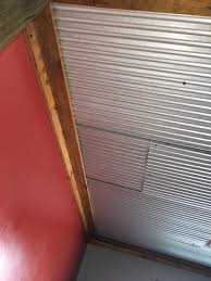 Corrugated Tin Ceiling With Barn Wood Trim Corrugated Tin Ceiling Tin Ceiling Corrugated Tin