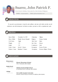 If you're applying for a job in the philippines, it's easy to differentiate a resume from a cv. Filipino Resume Sample Lesal