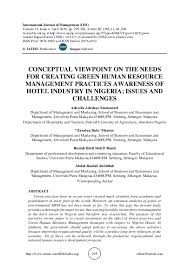 A human resource development fund (hrdf) registered training provider (llp0003452lgn) with the ministry of human resource, malaysia is a maid simple is a legal and reliable maid agency in malaysia which provides deployment of filipino maids. Pdf Conceptual Viewpoint On The Needs For Creating Green Human Resource Management Practices Awareness Of Hotel Industry In Nigeria Issues And Challenges Iaeme Publication Academia Edu